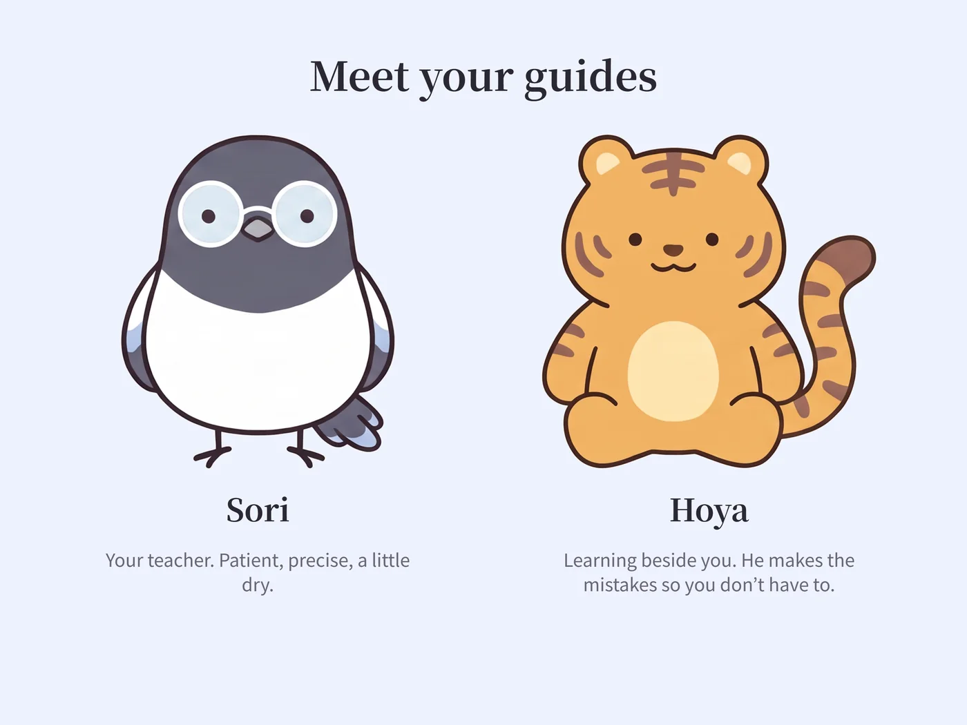 Sori and Hoya, your two guides