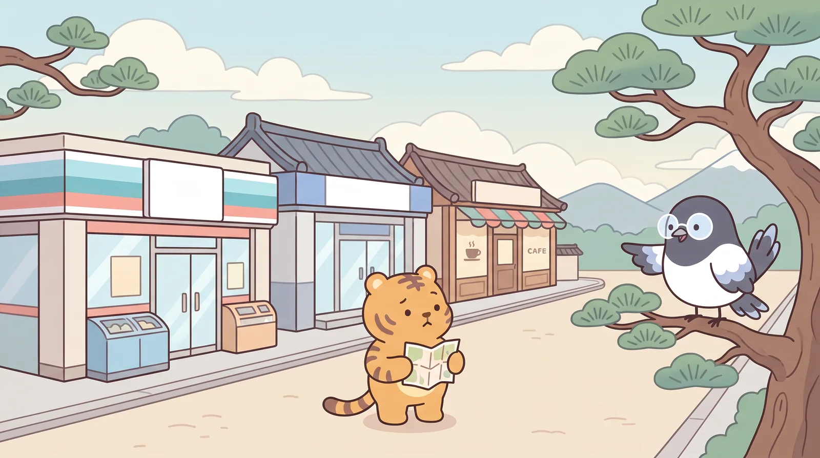 Hoya looks for a convenience store near the Sejong Institute.