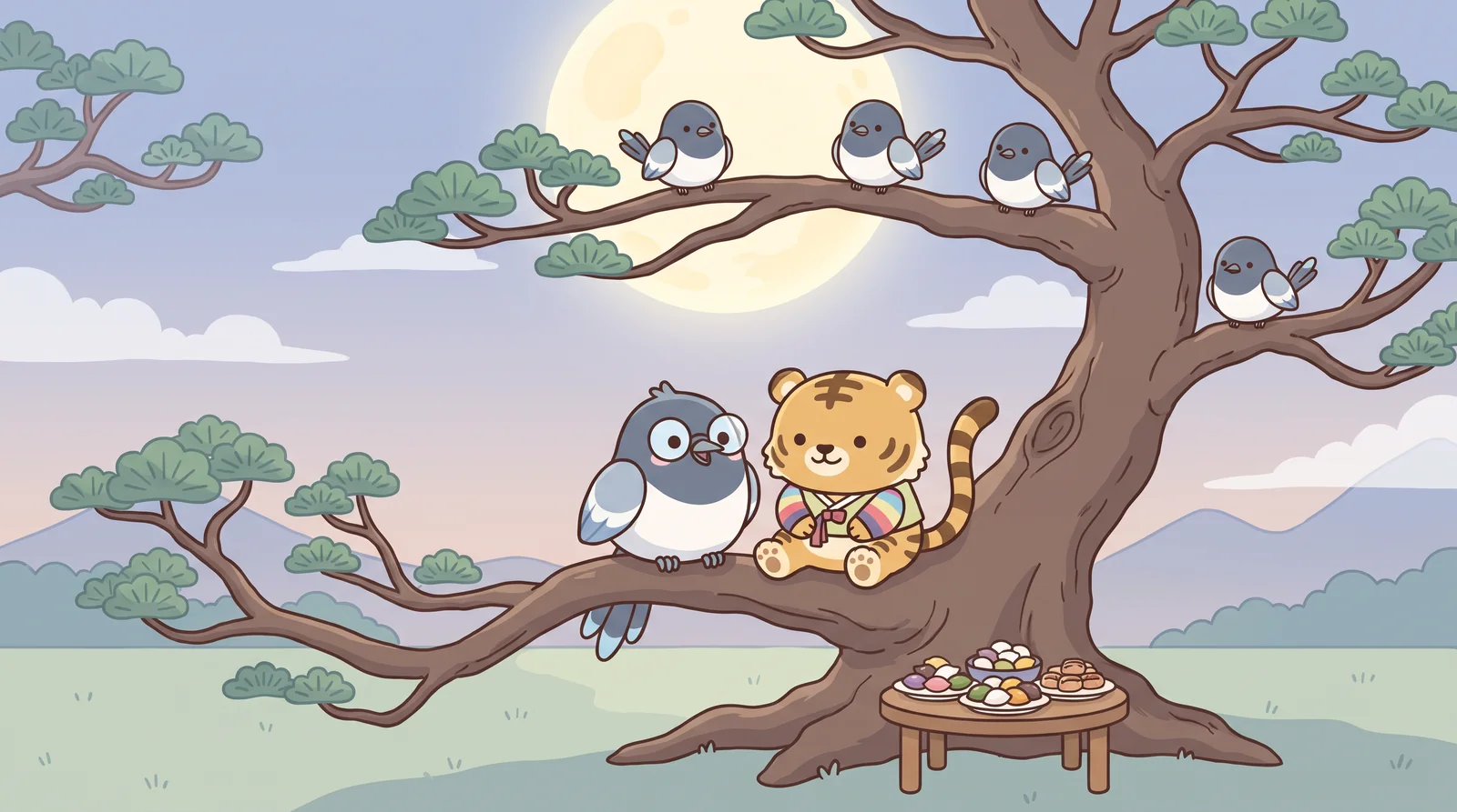 Chuseok. Hoya is invited to Sori's family gathering on the pine tree.