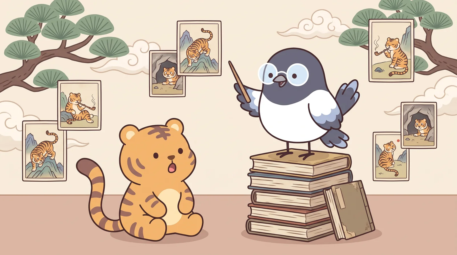 Sori teaches Hoya proverbs about tigers. There are many.
